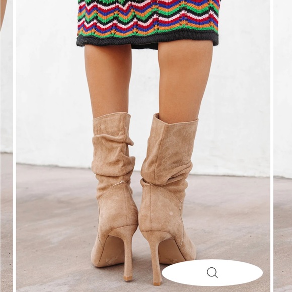 KALIANA FAUX SUEDE SCRUNCH BOOTIES Size 6.5 NWT - Picture 3 of 3